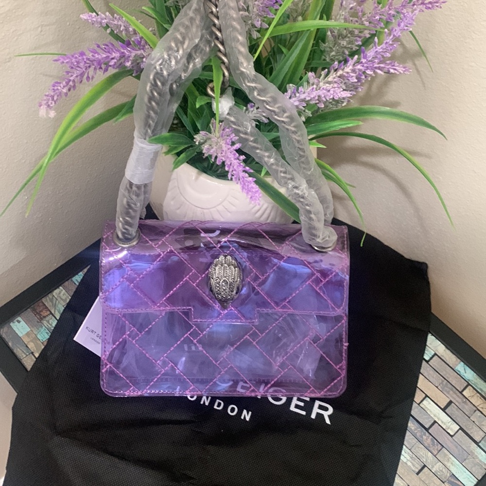 Kurt Geiger London Rainbow Shop Mini Kensington Transparent Shoulder Bag - Picture 7 of 17